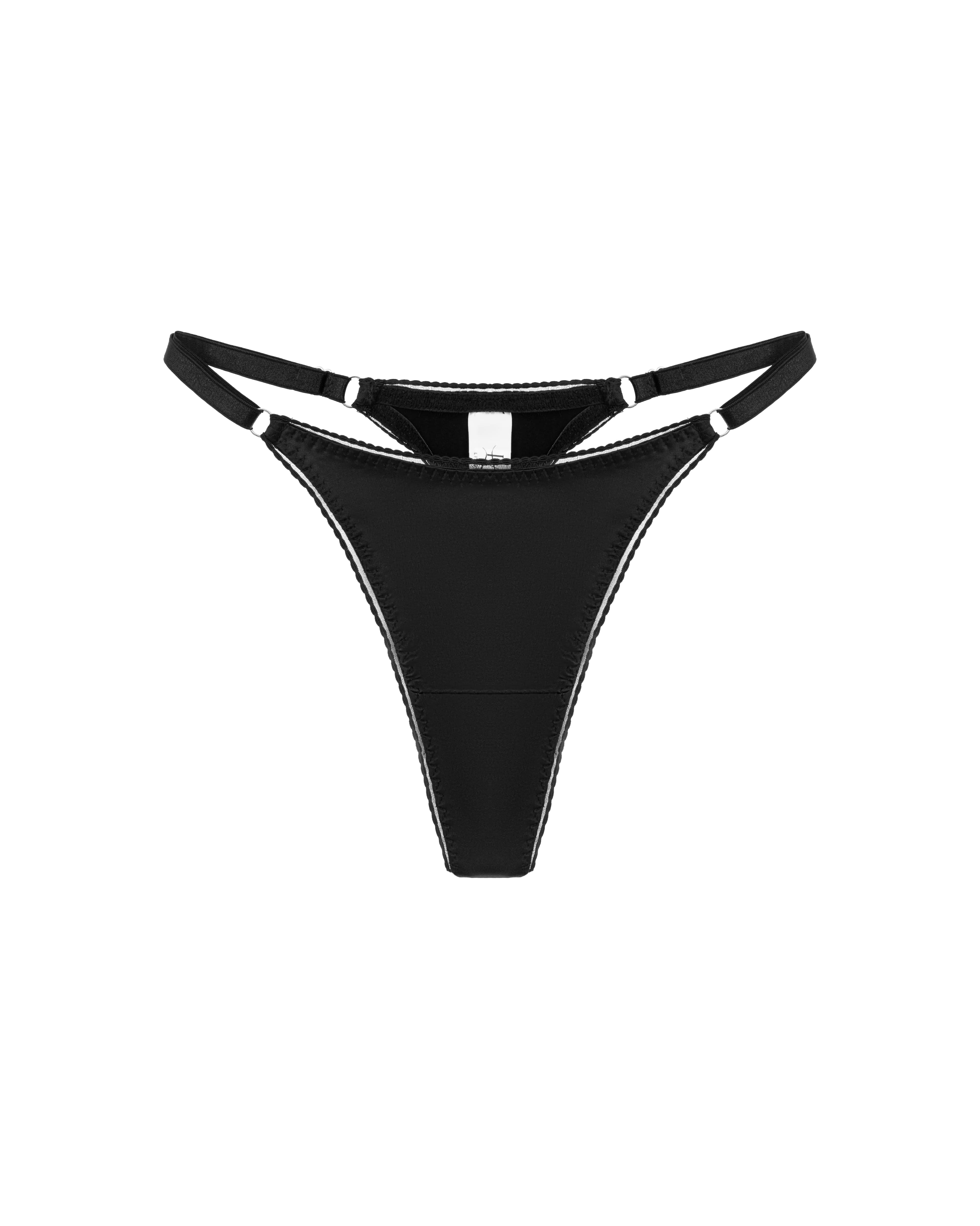 Kaia Satin Panties Black