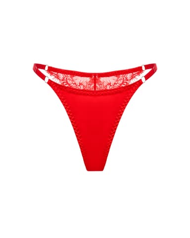 Naomi Satin Panties Red