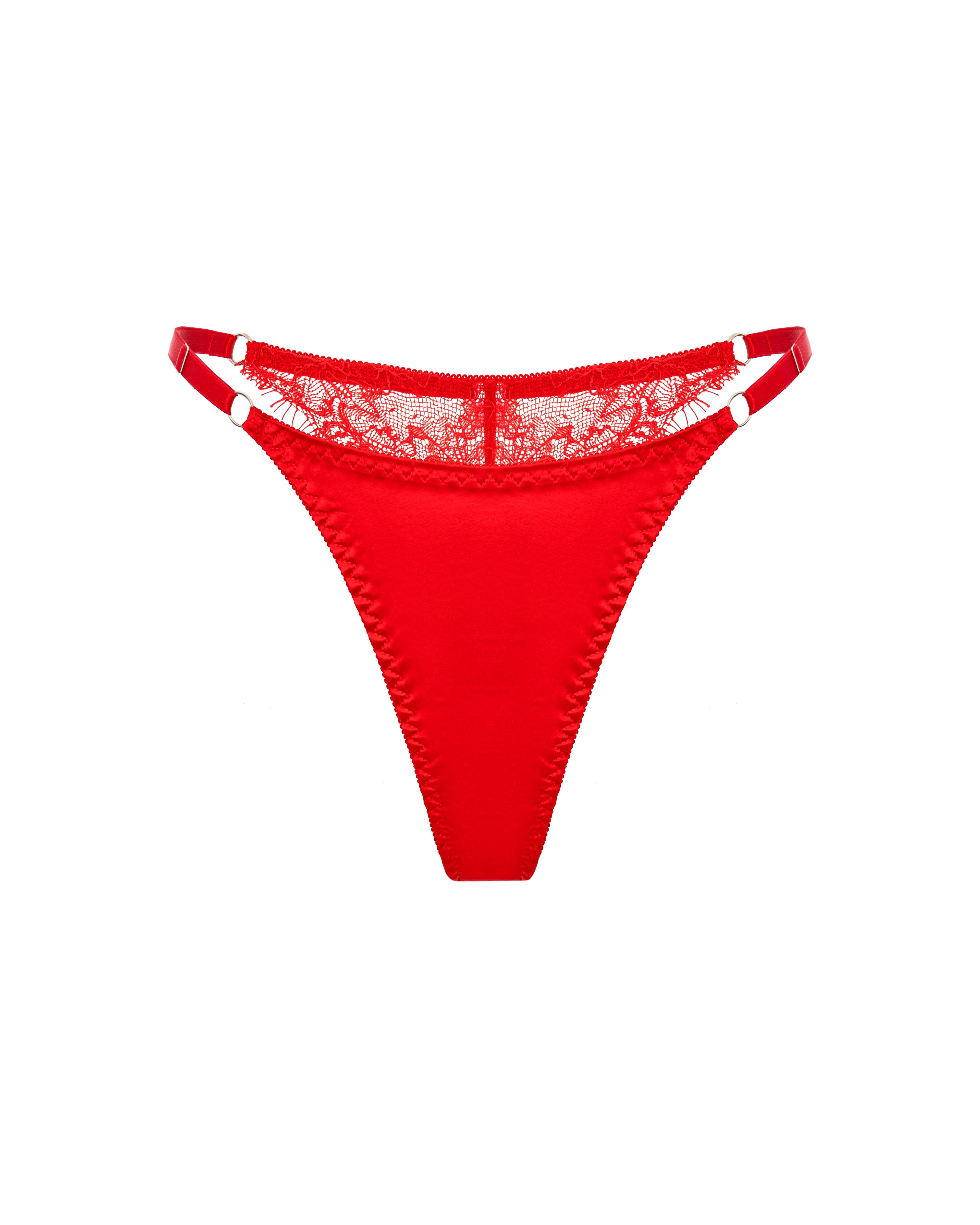 Naomi Satin Panties Red