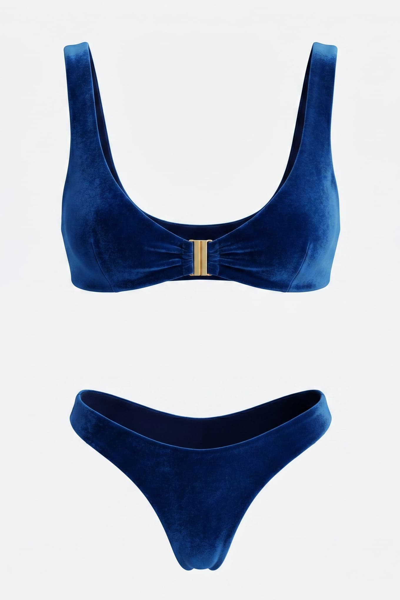 Chloe Velvet Swimsuit Blue — фото 2